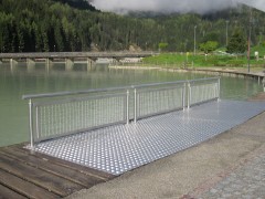 Ringhiera inox con pedana alluminio 004